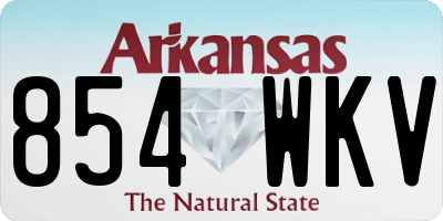 AR license plate 854WKV