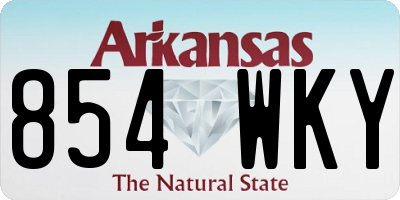 AR license plate 854WKY