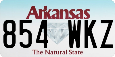 AR license plate 854WKZ