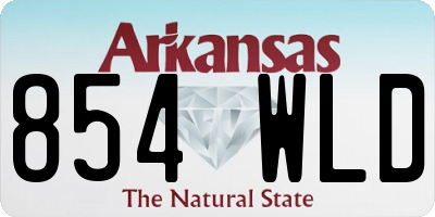 AR license plate 854WLD