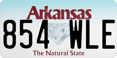 AR license plate 854WLE