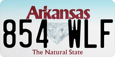 AR license plate 854WLF