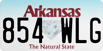 AR license plate 854WLG