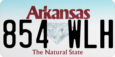 AR license plate 854WLH
