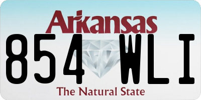 AR license plate 854WLI