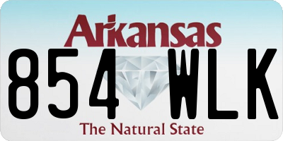 AR license plate 854WLK