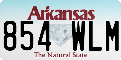 AR license plate 854WLM