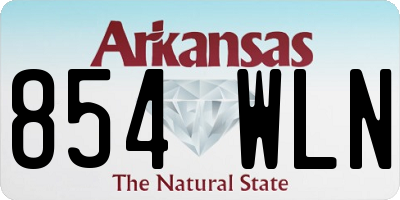 AR license plate 854WLN