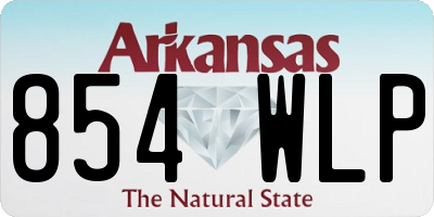AR license plate 854WLP