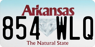 AR license plate 854WLQ