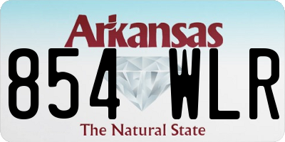 AR license plate 854WLR