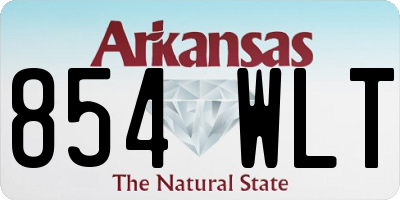 AR license plate 854WLT