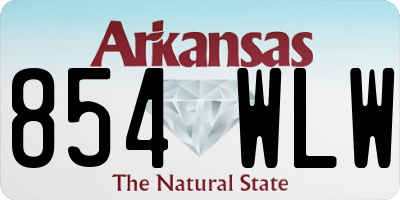 AR license plate 854WLW