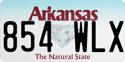 AR license plate 854WLX