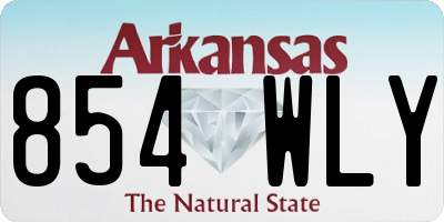 AR license plate 854WLY