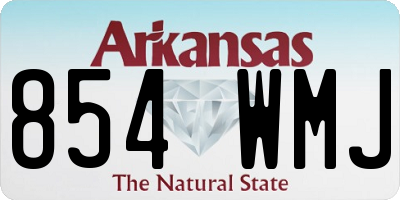 AR license plate 854WMJ