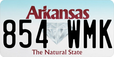 AR license plate 854WMK