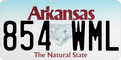 AR license plate 854WML