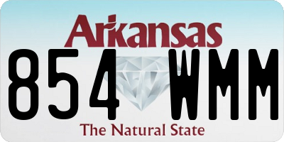 AR license plate 854WMM