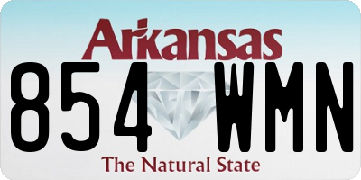 AR license plate 854WMN