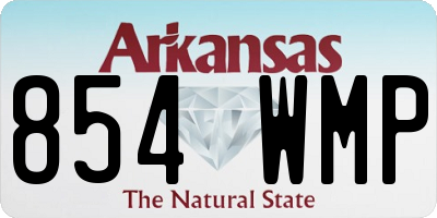 AR license plate 854WMP