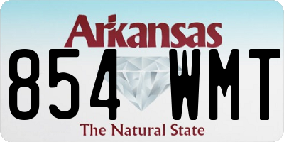 AR license plate 854WMT