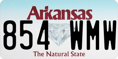 AR license plate 854WMW
