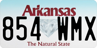 AR license plate 854WMX