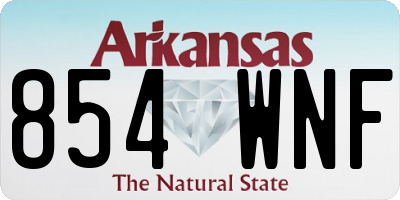 AR license plate 854WNF