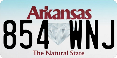 AR license plate 854WNJ