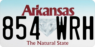 AR license plate 854WRH