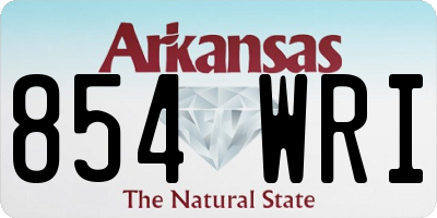 AR license plate 854WRI