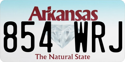 AR license plate 854WRJ