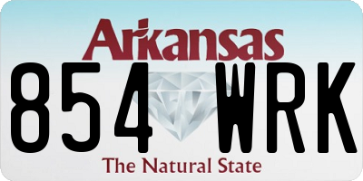 AR license plate 854WRK