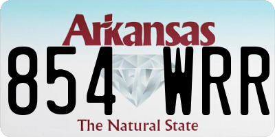 AR license plate 854WRR