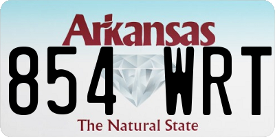 AR license plate 854WRT
