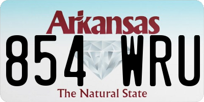 AR license plate 854WRU