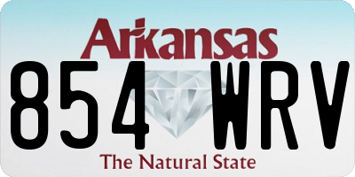 AR license plate 854WRV