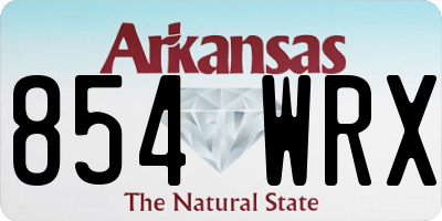 AR license plate 854WRX