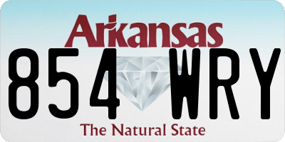 AR license plate 854WRY