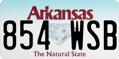 AR license plate 854WSB