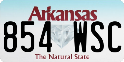AR license plate 854WSC