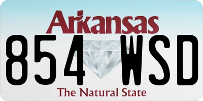 AR license plate 854WSD