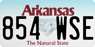 AR license plate 854WSE