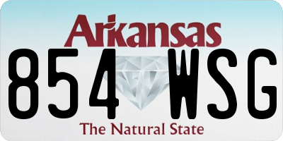 AR license plate 854WSG
