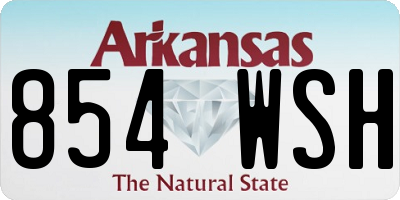AR license plate 854WSH