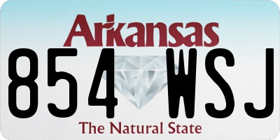 AR license plate 854WSJ
