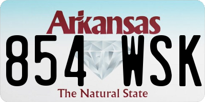 AR license plate 854WSK