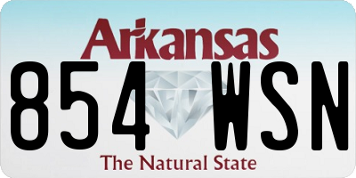 AR license plate 854WSN