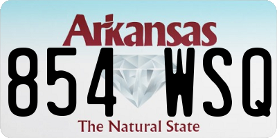 AR license plate 854WSQ